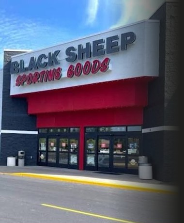 The Black Sheep Sporting Goods storefront at the Silver Lake Mall